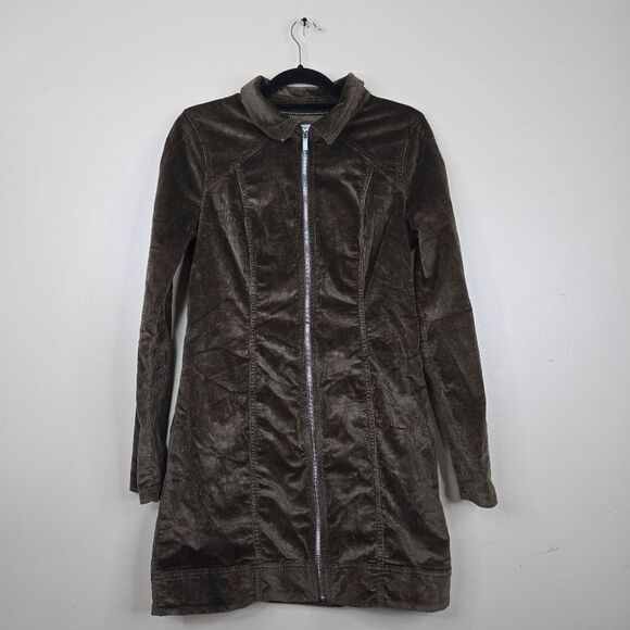 Anthropologie Pilcro Long-Sleeve Corduroy Slim Mini Dress size 14 - Picture 1 of 7